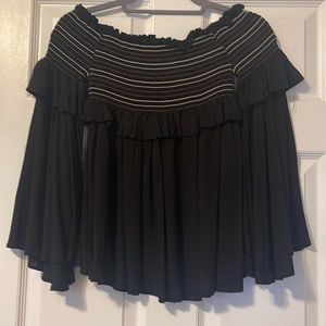 Vintage Havana black off the shoulder top